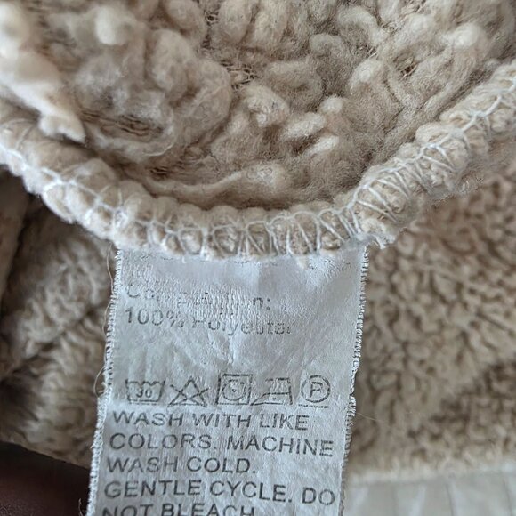 Sleepy Bear Womens Long Plush Pajama Dress Small Beige Sherpa Fleece Cozy Wear - Picture 5 of 12